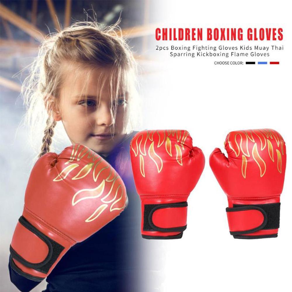 PU Leather Breathable Fighting Boxing Training Glove Flame Gloves Boxing Gloves Sparring Glove
