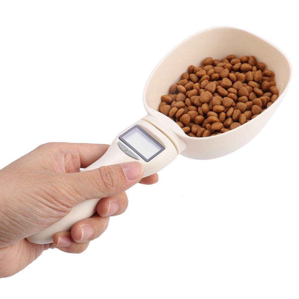 Portable Electronic Pet Cat Dog Food Measuring Weighing Spoon Kitchen Scale