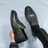 Non-Slip Leather Loafers All-match Business Shoes Vintage Men Casual Shoes New Brand Flats Outdoor for Men Lazy Footwear