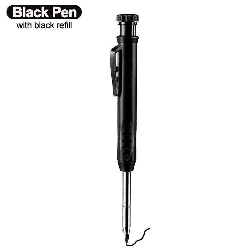 Набор прочных столярных карандашей со сменными грифелями, встроенной точилкой, механический маркер для глубоких отверстий для разметки, деревообрабатывающие инструменты KTY