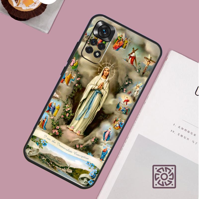 Virgin Mary Christian Case For Xiaomi Redmi Note 12 11 8 9 10 13 Pro 12S 11S 10S 9S Redmi 13C 9C 10C 12C Cover