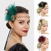 Vintage 1920s Flapper Cosplay Party Feather Headband Women Costume Accessories 20s Cocktail Party Dress Up Headpieces