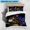 1PC Fnaf Character Collage 3pcs Bedding,Including 1pc Duvet Cover And 2pcs Pillowcases Perfect for Christmas,Ideal for Bedroom, Dormitory