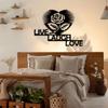 1pc Flower Live Laugh Love Sign Metal Wall Art, Home Decor Ornament, Stylish Wall Hanging, Ideal Housewarming Gift