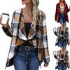 Женская свободная повседневная клетчатая куртка с длинными рукавами Модная куртка Куртка с длинными рукавами
