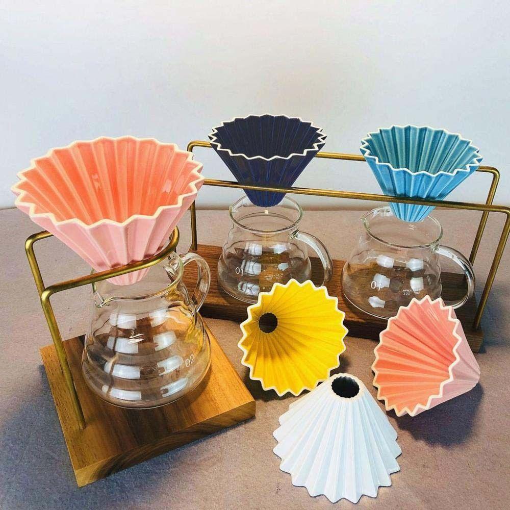 Ceramic Coffeeware Coffee Drip Filter Coffee Dripper Filter Paper Holder Coffee Filter Cup