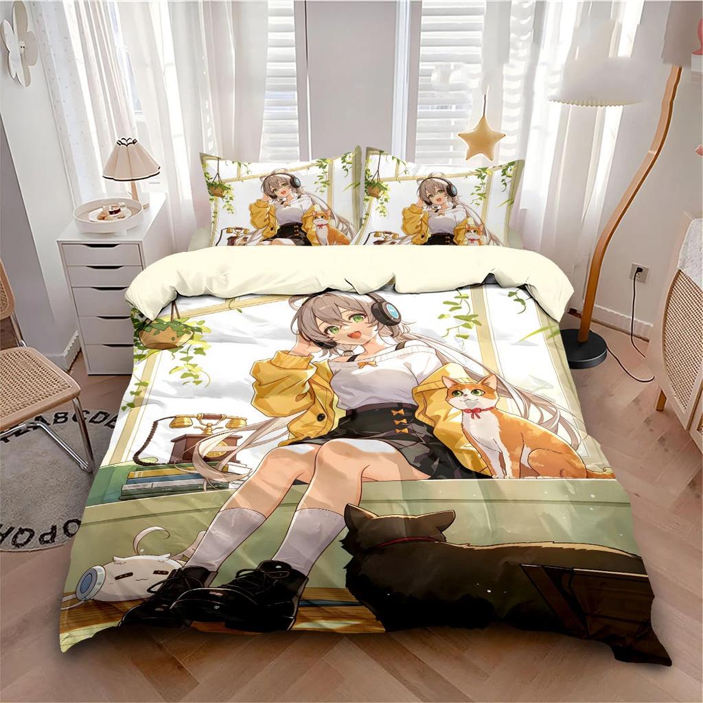 Cute Luo Tianyi Bedding Set Hot Animated songstress Duvet Cover Set 3D printing Child Duvet Cover Sets King Twin Double