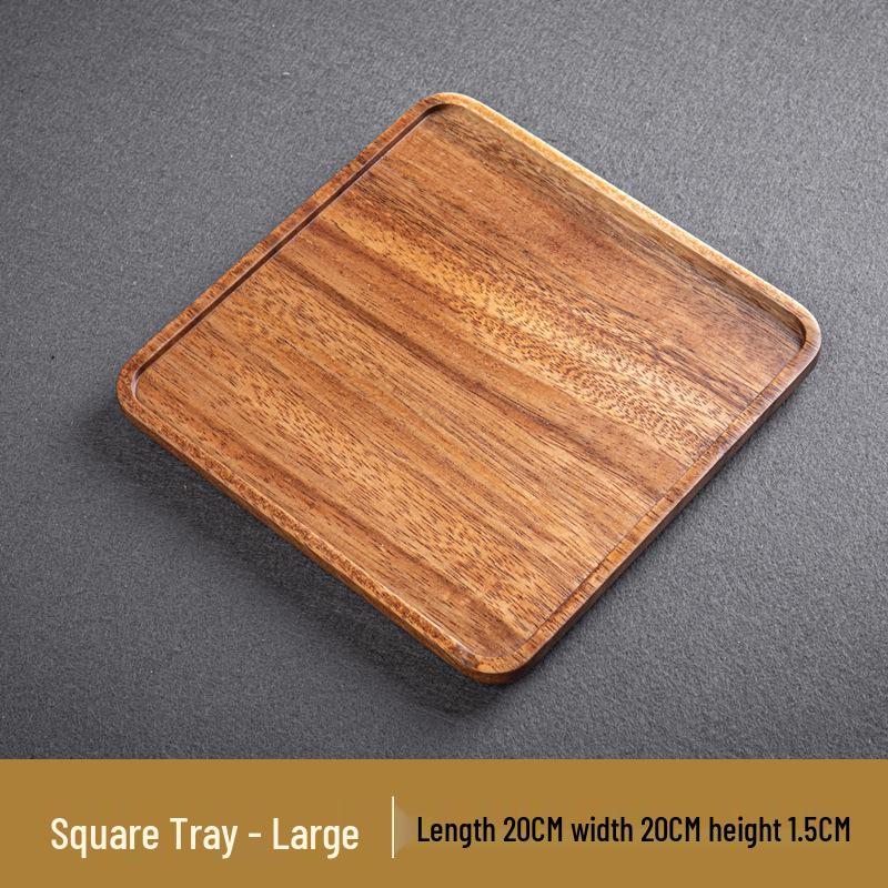 Универсальный поднос из японского ореха – Идеально подходит для подачи чая, фруктов или пиццы в отелях