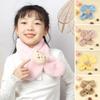 Plush Neck Warmer Warm Plush Scarf Fashion Children Cross Neckerchief  Outdoor