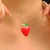 Strawberry/Peach Pendant Necklace Fruit Necklace Alloy Texture Fashion and Trendy Jewelry Suitable for Fashion Lover