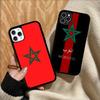 Чехол для телефона с картой и флагом Марокко для IPhone 11 12 13 14 15 16 17 Pro Max Plus PC+TPU