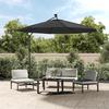 VidaXL Garden Parasol Cantilever and LED Lights Steel Pole, Patio Sunshade, Sun Shelter, Parasol of 44521