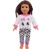 2024 American Girl Doll 18-дюймовая плюшевая пижама с капюшоном - подходит для куклы Eve ростом 43 см
