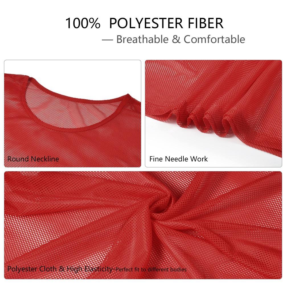 12 Pack Mesh Scrimmage Training Vests Football Vest Breathable Adults Jerseys Bibs