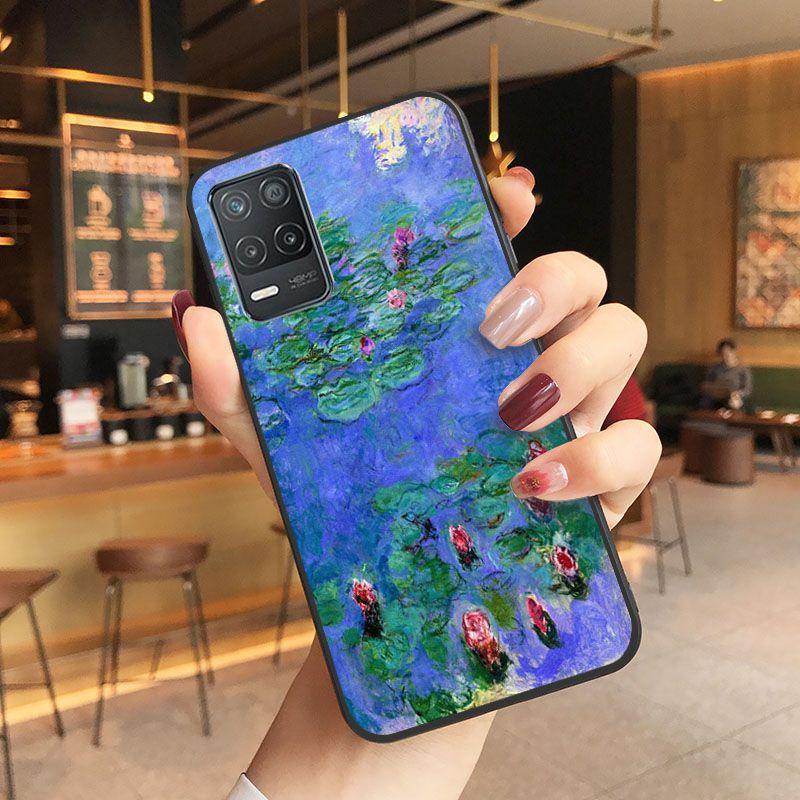 Мягкий чехол с цветами лотоса для oppo Realme 8Pro 6PRO 6i 7pro 9i 9pro C11 C21Y C21 C25Y C25S C3 Q3S XT, чехол