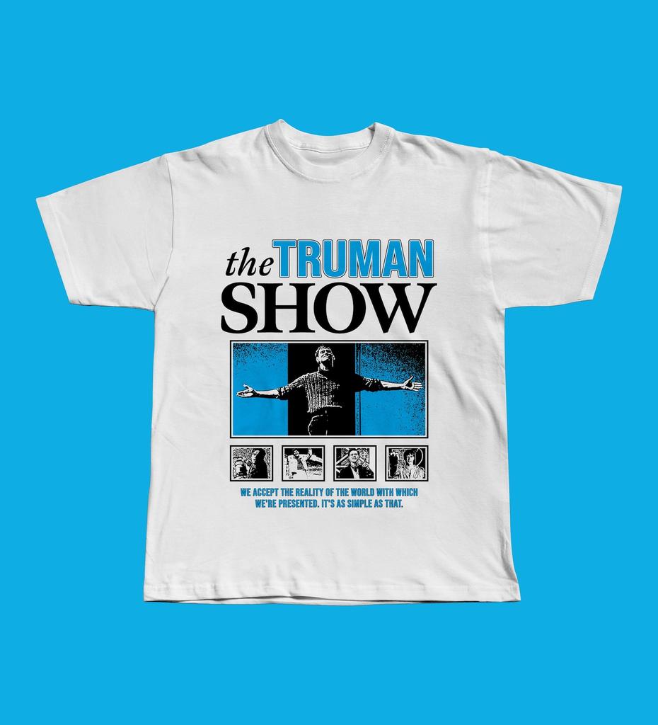 The Truman Show Graphic Tee, Truman Burbank Seahaven Shirt, Jim Carrey Cult Classic T-Shirt