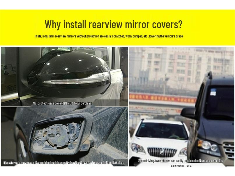 Otai Rearview Mirror Cover and Rain Shield for JEEP Renegade