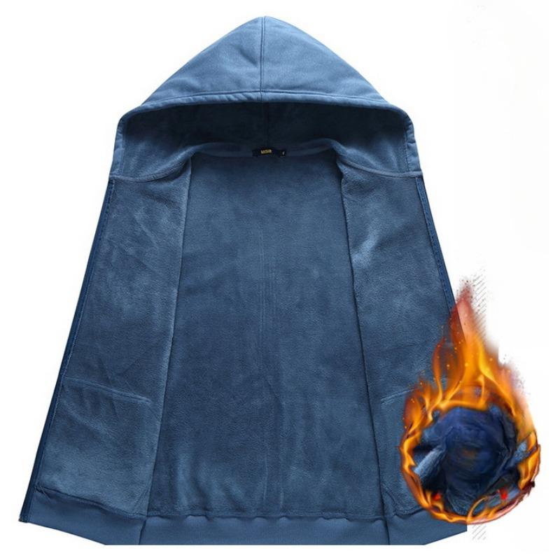 Plus Size 10XL 12XL Hoodie Men Autumn Winter Fleece Hoodies Solid Color Jacket Hoodies Big Size 12XL Blue Black Red Grey