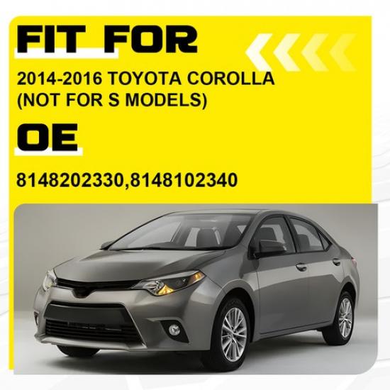 Накладка на противотуманную фару бампера Левая + Правая сторона ABS Для Toyota Corolla 2014-2016