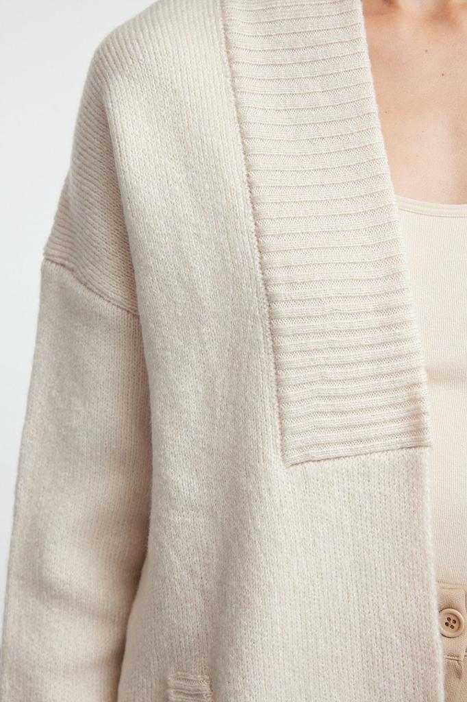 Женский модный стильный кардиган, широкий крой, мягкий текстурированный трикотаж, кардиган