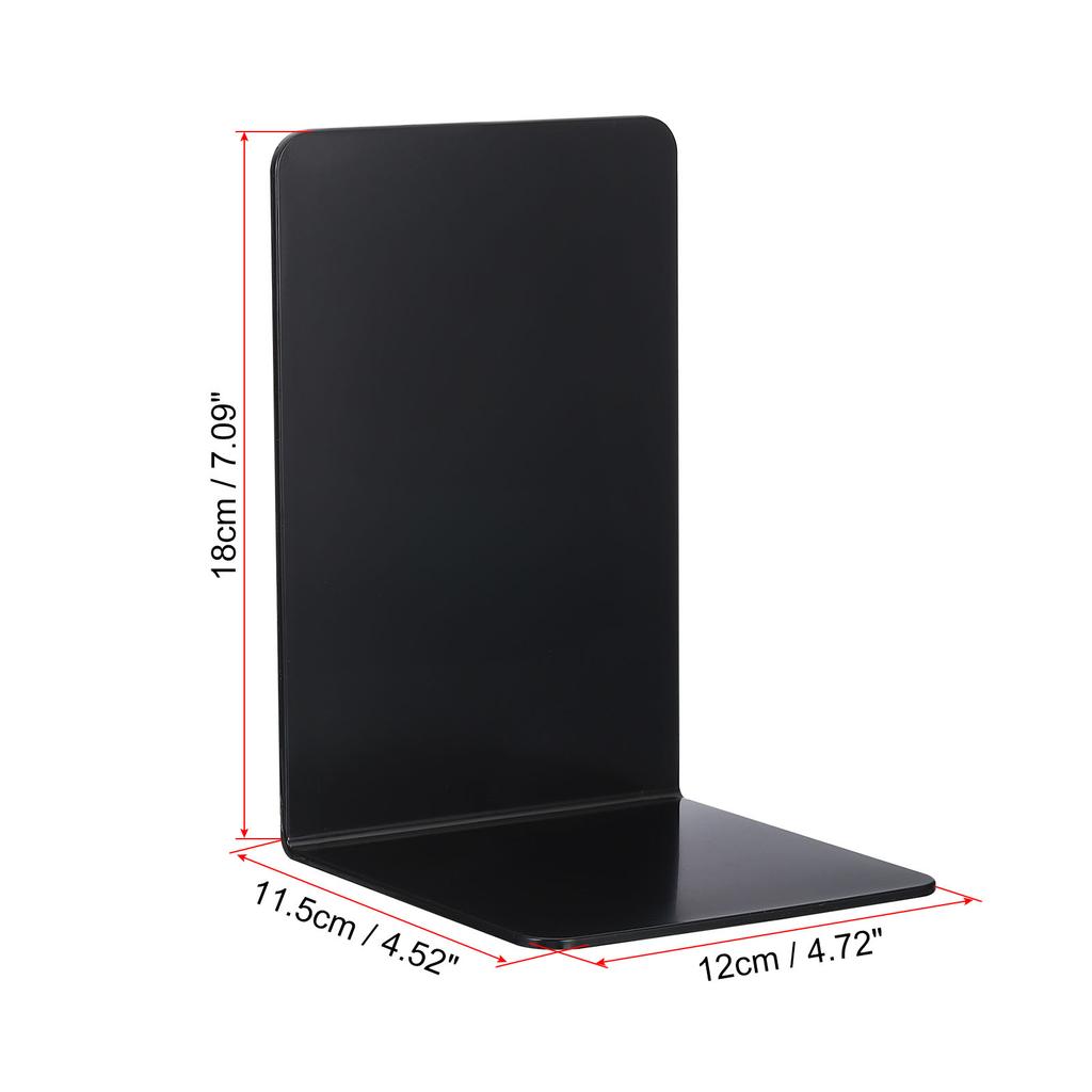 4Pc Acrylic Bookends Stand Bookshelf L-shaped Desk Organizer Desktop Book Holder Plastic Book Ends for Shelves School Stationery