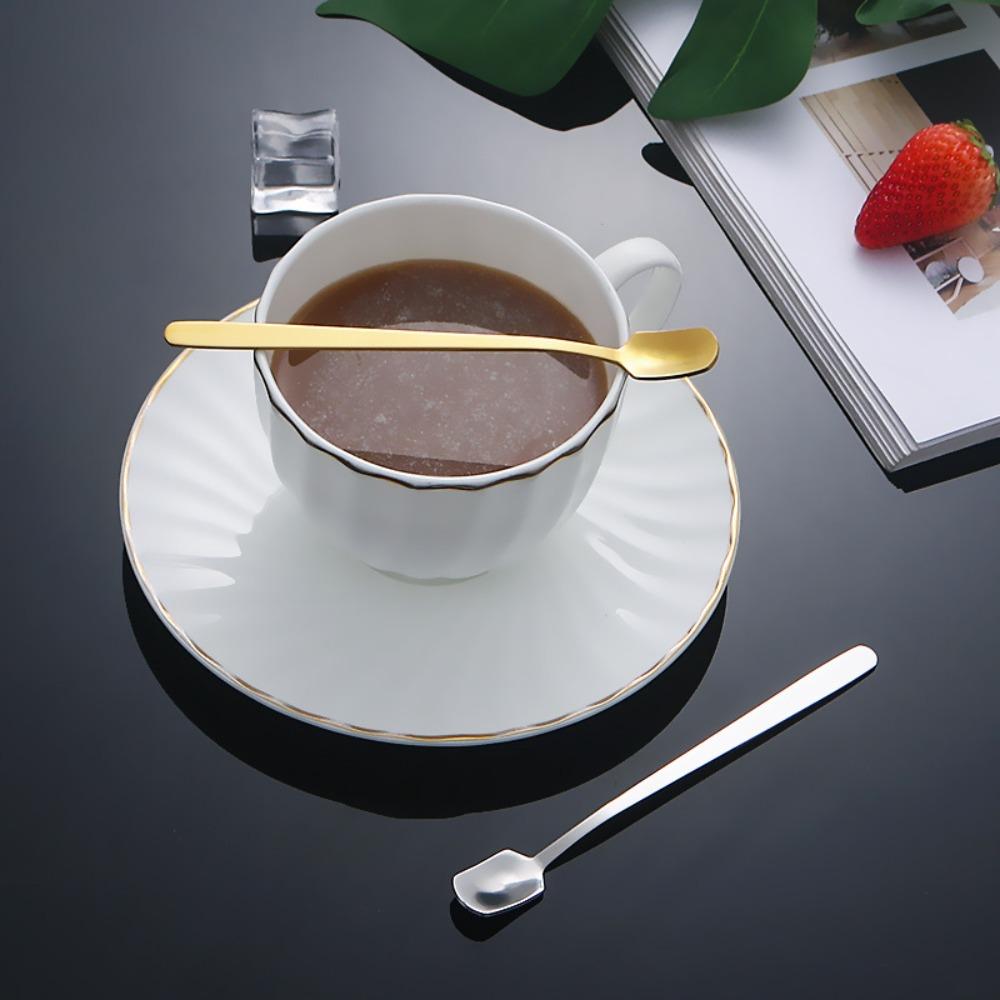 Thickened Coffee Mixing Spoon 304 Stainless Steel Gold Cutlery High Quality Small Spoon