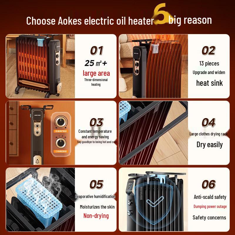 AUX Oil Filled Radiator Heater