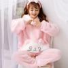 Winter Thick Warm Flannel Pajamas Sets for Women Sleepwear Home Clothing Pajama Home Wear Pyjamas Set