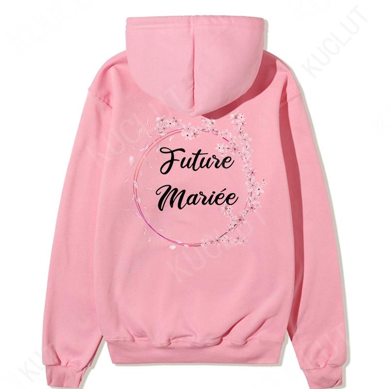 Fashion Team Bride Pullover Hoodies French Woman Bridal Wedding Hoody Outerwears Bachelorette Hen Party EVJF Hooded Sweatshirts
