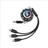 CTCE1 3 - in - 1 Retractable Multi - Charger Cable with Micro USB and Type - C For BMW X1 X2 X3 X5 X4 X6 F20 F10 F07 E70 E46 / Sticke