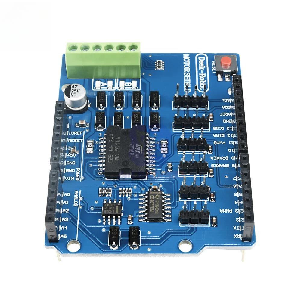 Diymore L298P L298 Плата драйвера двигателя постоянного тока для Arduino R3 H-мост 2-канальное реле 5В 12В