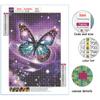 5D Diy Diamond Painting Blue Dream Butterfly Cross Stitch Set Full Diamond Embroidery Mosaic Art Picture of Rhinestones Decor Gift