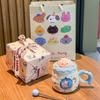 Birthday Gift, Cute Piggy Ceramic Mug with Lid Gift Box, Couple Girlfriend Drinking Cup As a Gift