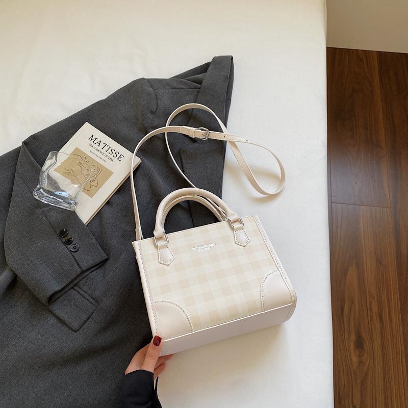 Популярная текстурированная клетчатая портативная сумка-мессенджер новая модная универсальная повседневная маленькая сумка