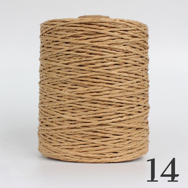 2 Roll Natural Raffia Straw Yarn Colorful Threads For Summer Hand Knit Crochet Hat HandBag Cushion Baskets Hand Craft Material