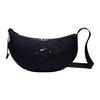 Универсальная однотонная полиэстеровая сумка через плечо Aura Унисекс Черная IH2122010