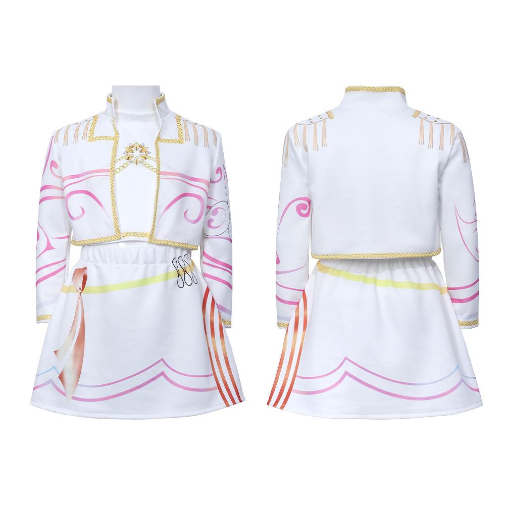 Girls Kids K-POP Singer Stage Rumi Zoey Mira Printing Outfit Halloween Cosplay Costume for Carnival Party Pretend Game Role Playing Dress Up Suit