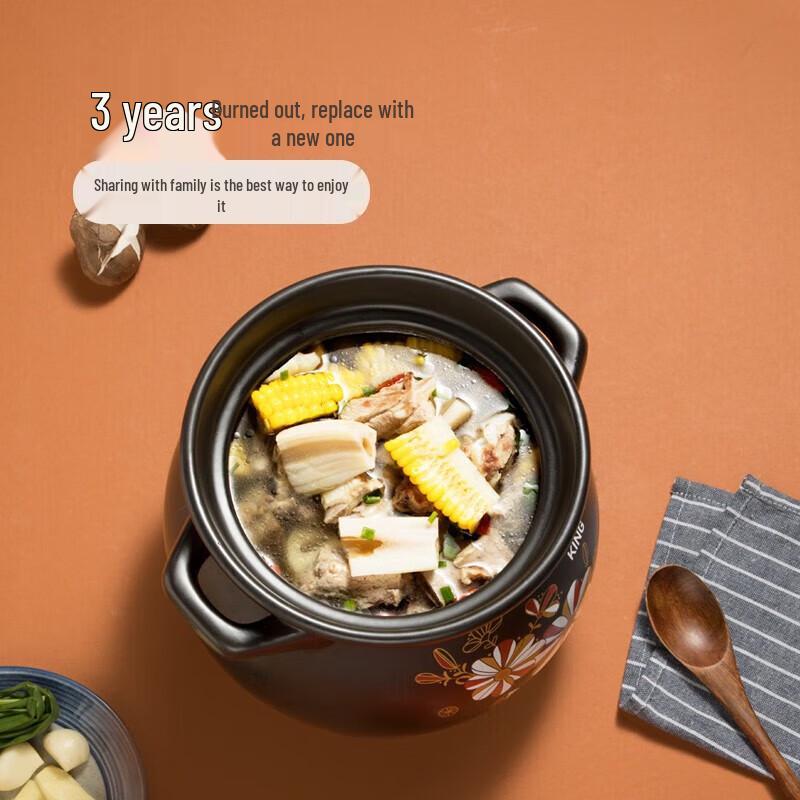 Cui Da Huang 6L Ceramic Claypot Soup Pot with Anti-overflow Lid