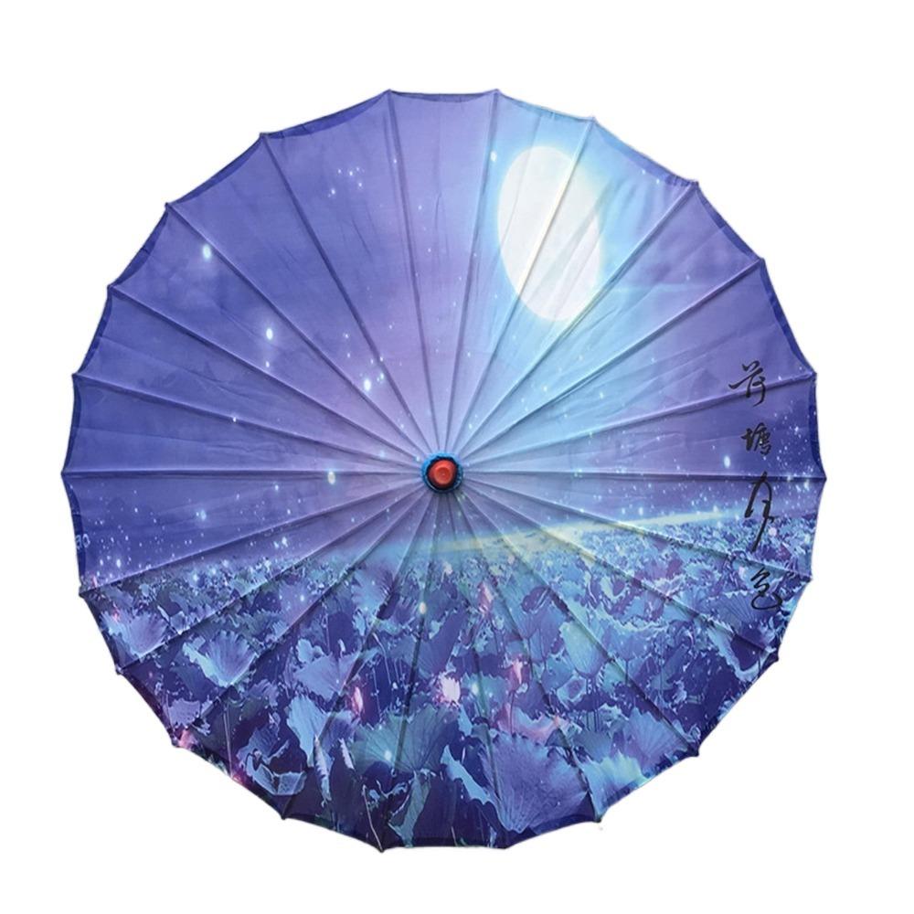 Waterproof Silk Cloth Women Umbrella Rain Proof Costume Parasol Flower Oil Paper Umbrella Party