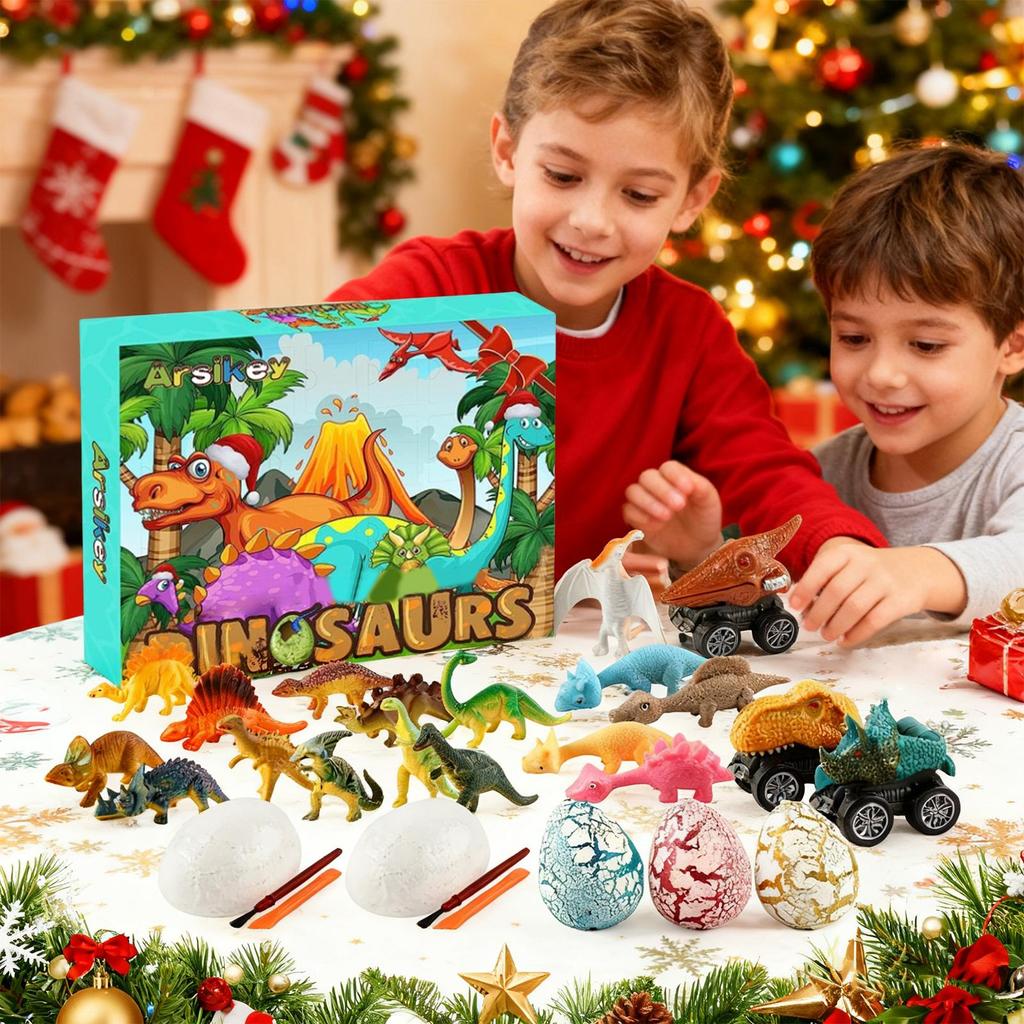 Dinosaur Advent Calendar 2025 Boys Advent Calendar kids boys, 24 Dinosaurs Figures Countdown Days to Christmas Holiday