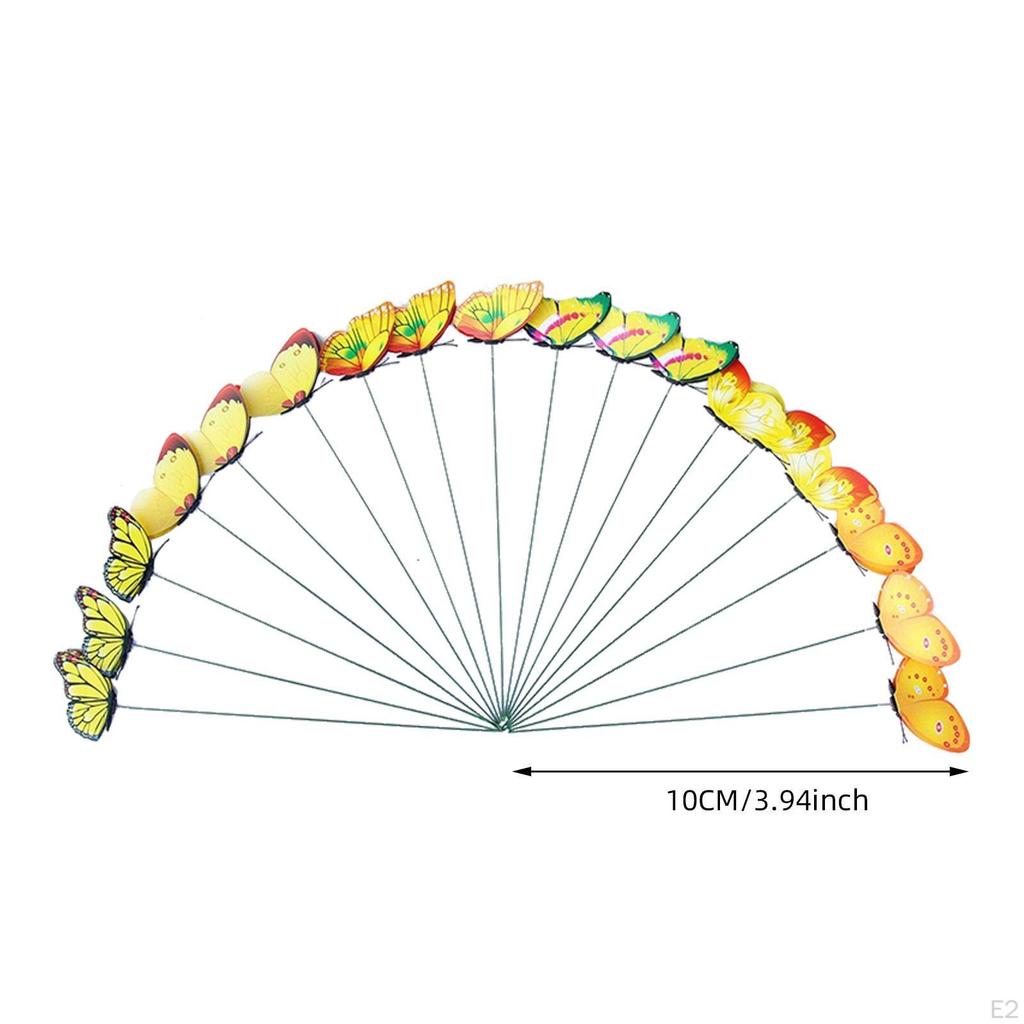 24 -fold Stakes Lawn Decorations Butterfly Outdoor for Party