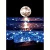 5D DIY Diamond Painting Moon Sea Full Round Embroidery Landscape Cross Stitch Mosaic Handmade Gift 30x40cm/12x16inch