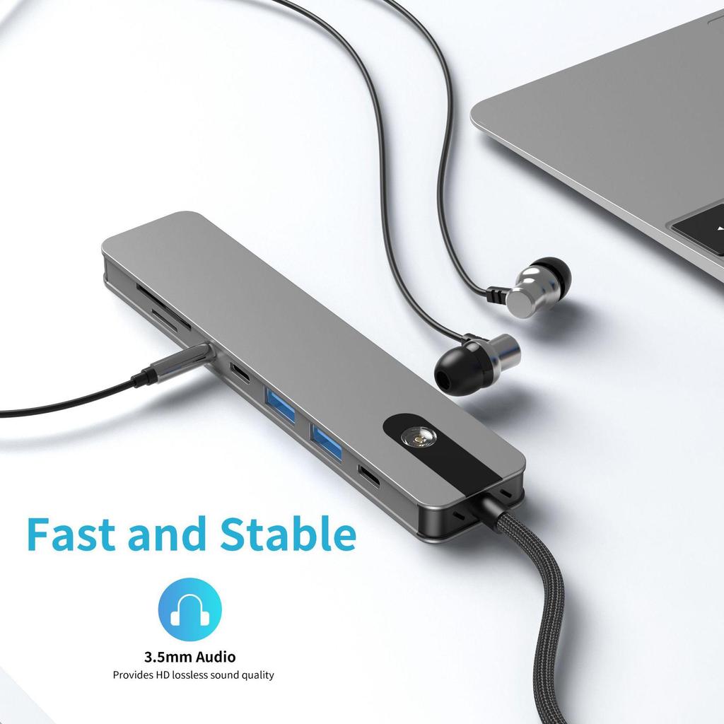 Универсальная док-станция USB-C 8-в-1 с HDMI и функцией отключения экрана