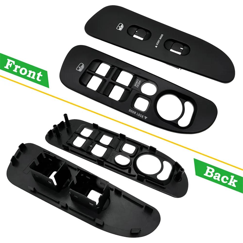 2 шт. Для 2002-2010 Dodge Ram 1500 2500 3500 Крышка рамки переключателя стеклоподъемника двери Черный