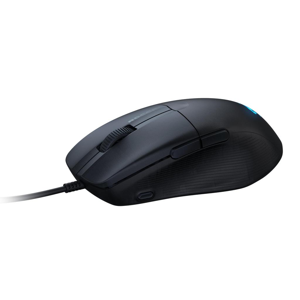 ROCCAT Gaming Mouse PURE SEL Ultra Lightweight 49g Wired Authorized Dealer Black/Black Optical/8K/Side Button/Mechanical Switch/Pretension/RGB/PTFE