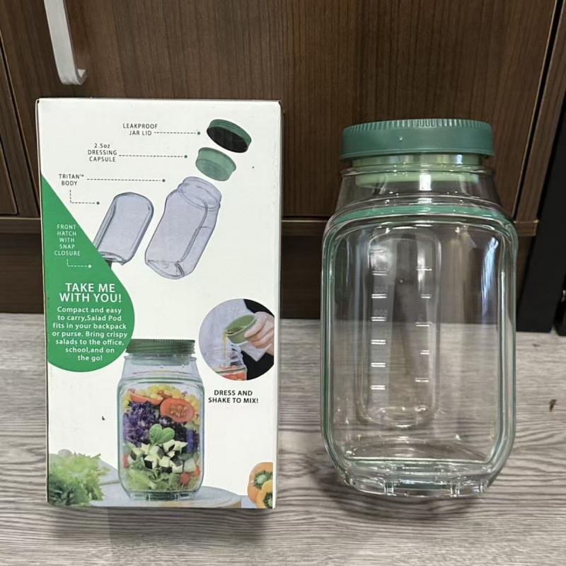 Salad Pod Plastic Salad Container With Leakproof Seal For Kitchen Home Use