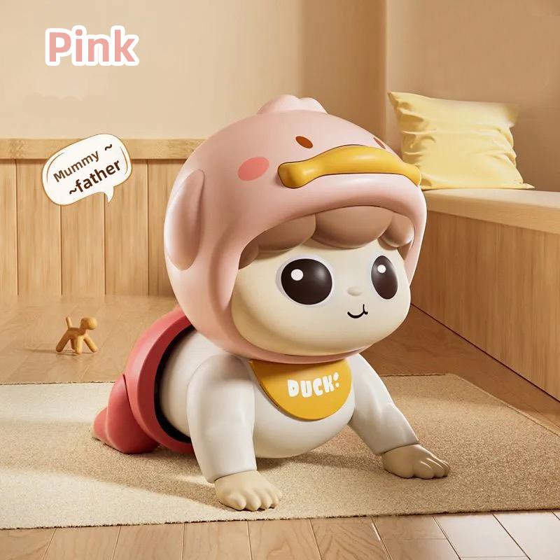 Music crawling doll baby toy 0-1 year old learning crawling guidance and head-lifting training soothing toy Children's Day gi