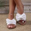 2025 Новые женские балетки, тапочки, летние сандалии с бантом, уличная обувь для женщин, плоские повседневные пляжные шлепанцы, слайды для женщин