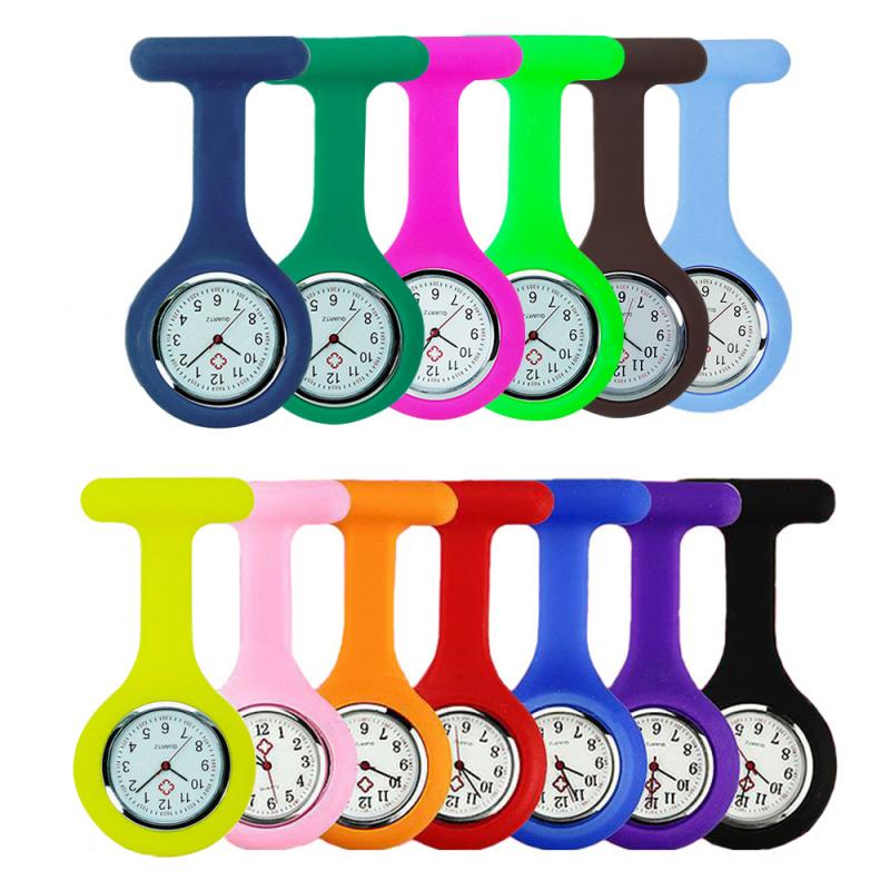 High Quality Silicone Nurse Watch Solid Medical Pocket Watch Pin Pocket Watch Hanging Watch Brooch Decor Quartz