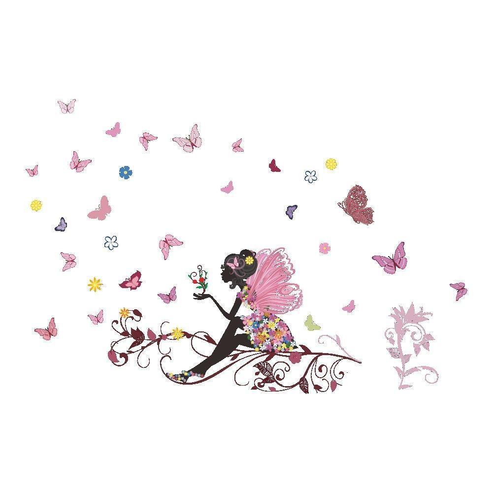The New Butterfly Beautiful Faery Bedroom Waterproof Sitting Room Background Wall Stickers